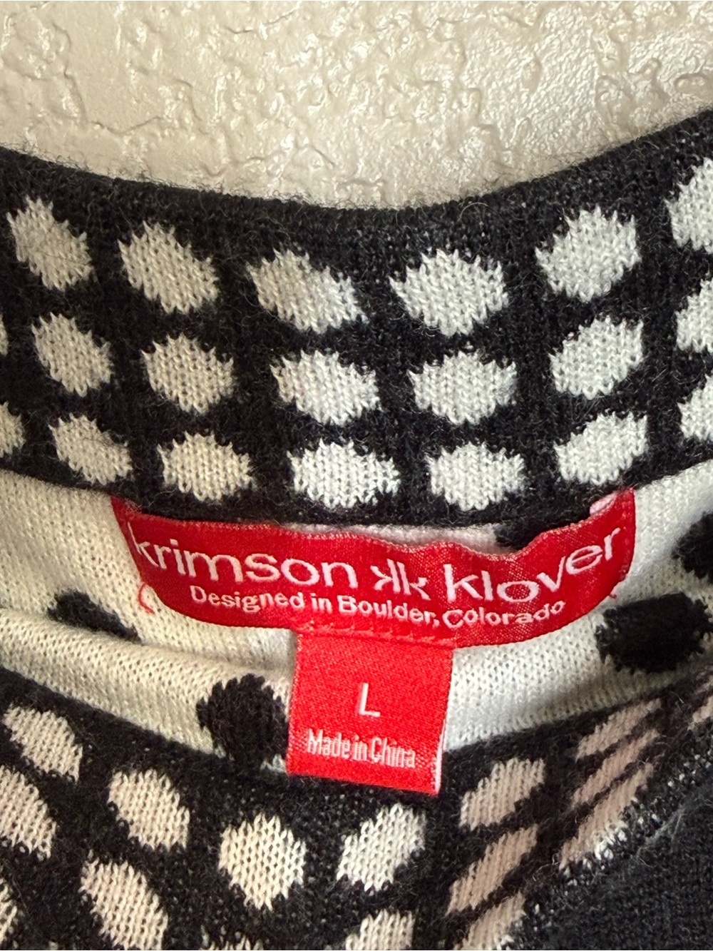 Krimson Klover Wool Blend Polka Dot Skirt Large - Picture 2 of 4